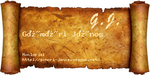 Gömöri János névjegykártya